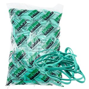 Elastico fettuccia - diametro 12 x 0,8 cm - 1 kg - gomma - verde - Lebez - immagine 1