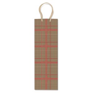 Shopper portabottiglie - fantasia scozzese - 37x12x9cm - Rex Sadoch - immagine 1
