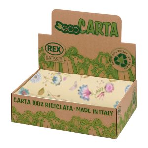 Carta regalo riciclata Fiori di campo - 100 fogli - 70x100cm - fantasie assortite - Rex Sadoch - immagine 2