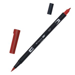 Pennarello Dual Brush 837 - wine red- Tombow - immagine 1