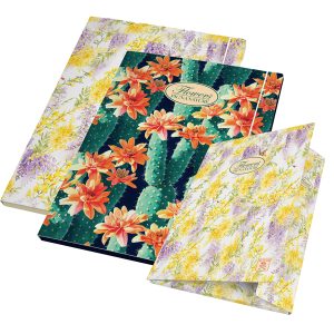Cartella con elastico Nature Flowers - 26 X 35,5 x 1,2 cm - 3lembi - Pigna - immagine 1