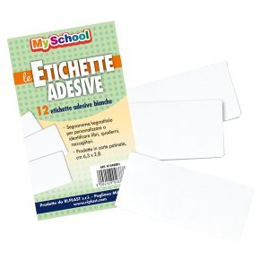 Etichetta adesiva segnanome - 6,3 x 8 cm - bianco - Colorosa - busta 12 pezzi - immagine 1