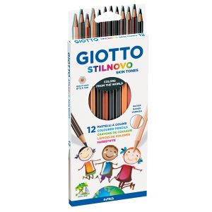 Pastelli colorati Stilnovo skin tones - diametro mina 3,3 mm - Giotto - astuccio 12 pezzi - immagine 1