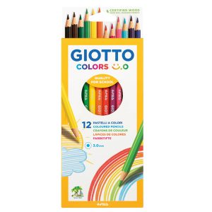 Pastelli colorati Colors 3.0 - diametro mina 3 mm - Giotto - astuccio 12 pezzi - immagine 1