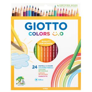 Pastelli colorati Colors 3.0 - diametro mina 3 mm - Giotto - astuccio 24 pezzi - immagine 1