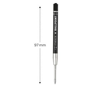 Refill sfera Quinkflow - punta media - plastica - nero - Parker - immagine 2
