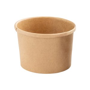 Bowl per zuppe monouso - 360 ml - cartoncino - avana - Signor Bio - conf. 25 pezzi - immagine 1
