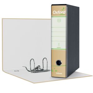 Registratore Oxford Green G85 - dorso 8 cm - protocollo 23x33 cm - avana - Esselte - immagine 1