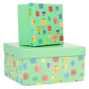 Set scatole regalo - dimensioni assortite - fantasia Memento - conf. 6 pezzi - immagine 2