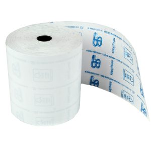 Rotolo registratore cassa - 57,5 mm x 20 m - diametro esterno 40 mm - anima 12 mm - 55 gr - carta termica BPA free - Sabacart - blister 10 pezzi - immagine 1