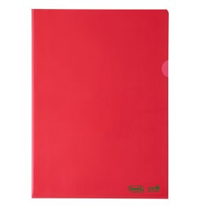 Cartelline a L - 22 x 30 cm - PE Bio-Based - liscio superior - rosso - Favorit - conf. 25 pezzi - immagine 1