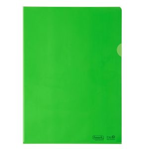 Cartelline a L - 22 x 30 cm - PE Bio-Based - liscio superior - verde - Favorit - conf. 25 pezzi - immagine 1