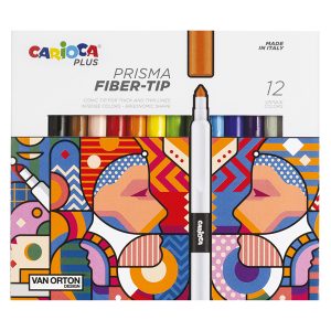 Pennarello Prisma - punta 3,7 mm - colori assortiti - Carioca Plus - conf. 12 pezzi - immagine 1