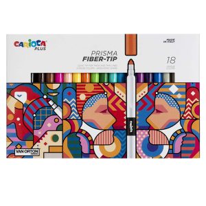 Pennarello Prisma - punta 3,7 mm - colori assortiti - Carioca Plus - conf. 18 pezzi - immagine 1