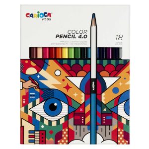 Matita colorata Color Pencil 4.0 - mina 4 mm - colori assortiti - Carioca Plus - conf. 18 pezzi - immagine 1