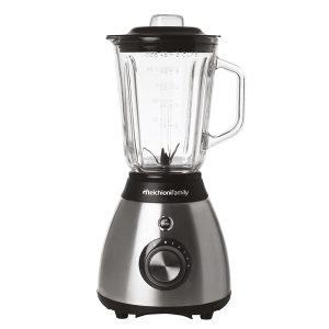 Frullatore Frullo Glass - con bicchiere in vetro - 600 W - nero/argento - Melchioni - immagine 1