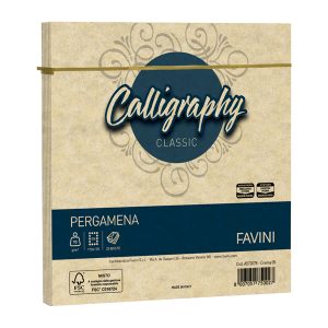 Busta Calligraphy Pergamena -  170 x 170 mm - 90 gr - crema 05 - Favini - conf. 25 pezzi - immagine 1