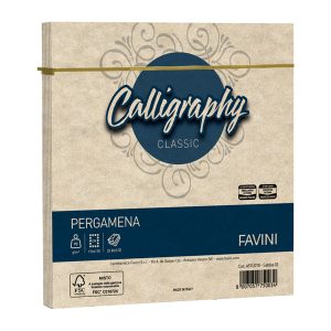 Busta Calligraphy Pergamena -  170 x 170 mm - 90 gr - sabbia 02 - Favini - conf. 25 pezzi - immagine 1