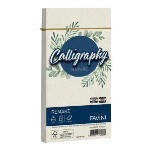 Busta Calligraphy Remake -  110 x 220 mm - 120 gr - perla - Favini - conf. 25 pezzi - immagine 1