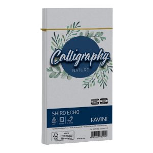 Busta Calligraphy Shiro Eco -  110 x 220 mm - 120 gr - cenere - Favini - conf. 25 pezzi - immagine 1