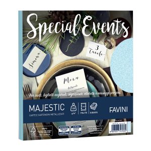 Busta Special Events - 170 x 170 mm - 120 gr - azzurro - Favini - conf. 10 buste - immagine 1