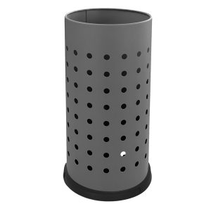 Portaombrelli forato - diametro 24 cm - H 48 cm - 21 L - acciaio - grigio - Stilcasa - immagine 1