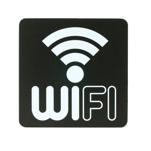 Pittogramma adesivo - Wifi - 16 x 16 cm - PVC - nero/bianco - Stilcasa - immagine 1