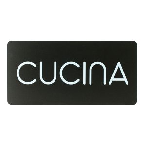 Pittogramma adesivo - Cucina - 32,5 x 16 cm - PVC - nero/bianco - Stilcasa - immagine 1