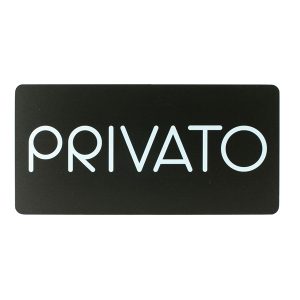 Pittogramma adesivo - Privato - 32,5 x 16 cm - PVC - nero/bianco - Stilcasa - immagine 1