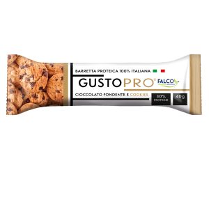 Barretta proteica GustoPro - cioccolato fondente e cookie - 40 gr - Falco - immagine 1