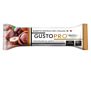 Barretta proteica GustoPro - cioccolato al latte e nocciola - 40 gr - Falco - immagine 1