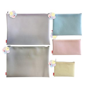 Busta con zip Bubble - 22,8 x 18,5 cm - EVA - colori pastello assortiti - Sei Rota - immagine 3