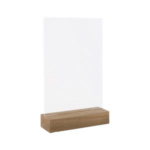 Portadepliant -  verticale - con base in legno - 21 x 30 cm - acrilico - Lebez - immagine 1