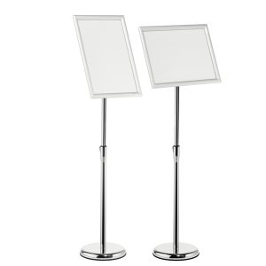 Espositore con cornice a scatto - alluminio - da pavimento - A3 - Durable - immagine 1