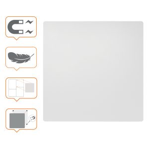 Lavagna magnetica modulare - senza cornice - 60 x 45 cm - acciaio - bianco - Nobo - immagine 2