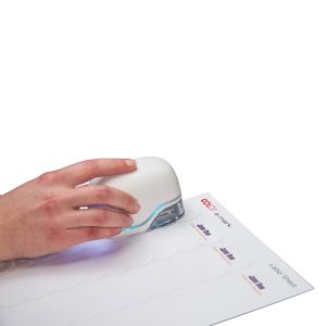 Etichette E-mark - 48 x 18 mm - 30 etichette per foglio - bianco - Colop - conf. 10 fogli - immagine 3