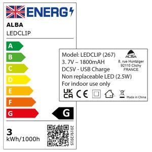 Lampada LEDCLIP - 2,8W - Nero - Alba - immagine 4