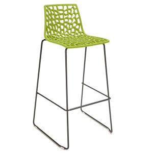 Sgabello Spider Fix  - Nero opaco/verde anice - Grandsoleil - immagine 1