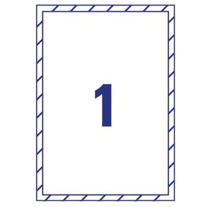Etichette adesive per finestre - in carta - con pellicola - laser - rimovibili - 210 x 297 mm - 1et/fg - 10 fogli - bianco - Avery - immagine 2
