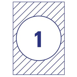 Etichette adesive per finestre - in carta - con pellicola - laser - rimovibili - diametro 200 mm - 1et/fg - 10 fogli - bianco - Avery - immagine 2