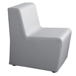 Divanetto Linea X1P - 1 posto - pelle - grigio chiaro - Unisit - immagine 1