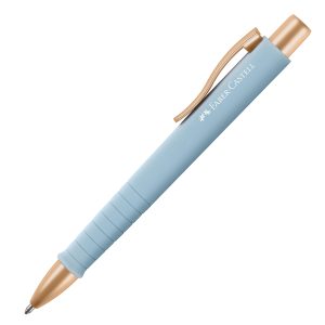 Penna a sfera a scatto Poly Ball - punta 0,7 mm - fusto sky blue - Faber-Castell - immagine 1