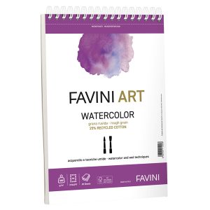 Album spiralato Watercolor - 23 x 29,7 cm - 300 gr - 20 fogli - Favini Art - immagine 1