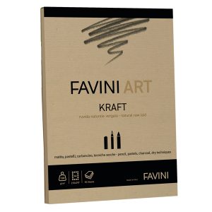 Blocco collato Kraft - A4 - 120 gr - 50 fogli - Favini Art - immagine 1