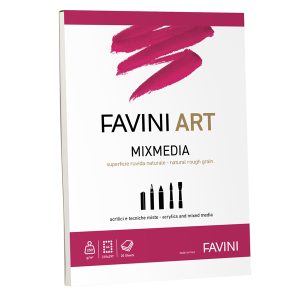 Blocco collato Mix Media - A4 - 250 gr - 20 fogli - Favini Art - immagine 1