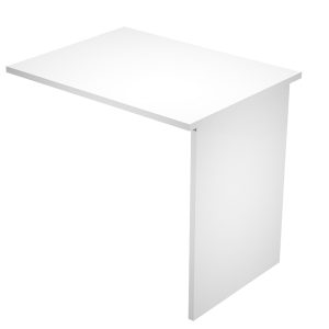 Allungo reversibile dx/sx per scrivanie Easy - 80 x 60 cm - con fianchi pannello - Bianco - Artexport - immagine 1