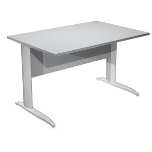 Scrivania lineare Easy - 160 x 80 x 72 cm - Grigio/grigio alluminio - Artexport - immagine 1