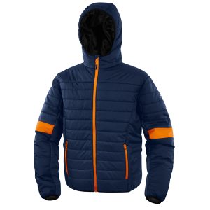 Piumino imbottito Bloom - taglia M - PE - blu/arancio - Deltaplus - immagine 1