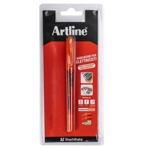 Marcatore permanente - per elettricisti - a doppia punta 0,4-1,0 mm - arancione - Artline - immagine 1
