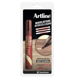 Marcatore permanente per legno Furniture Marker - punta a scalpello - tratto 2,0-5,0 mm - mogano - Artline - immagine 1
